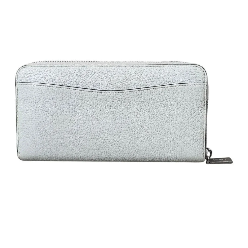 Kate Spade Leila Pebble Leather Large Zip Around Continental Wallet COA